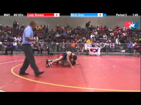 FILAJRFS: 60 KG / 132.25 lbs: Final Cody Brewer (Oklahoma Elite) vs. Mark Grey (Blair Academy)