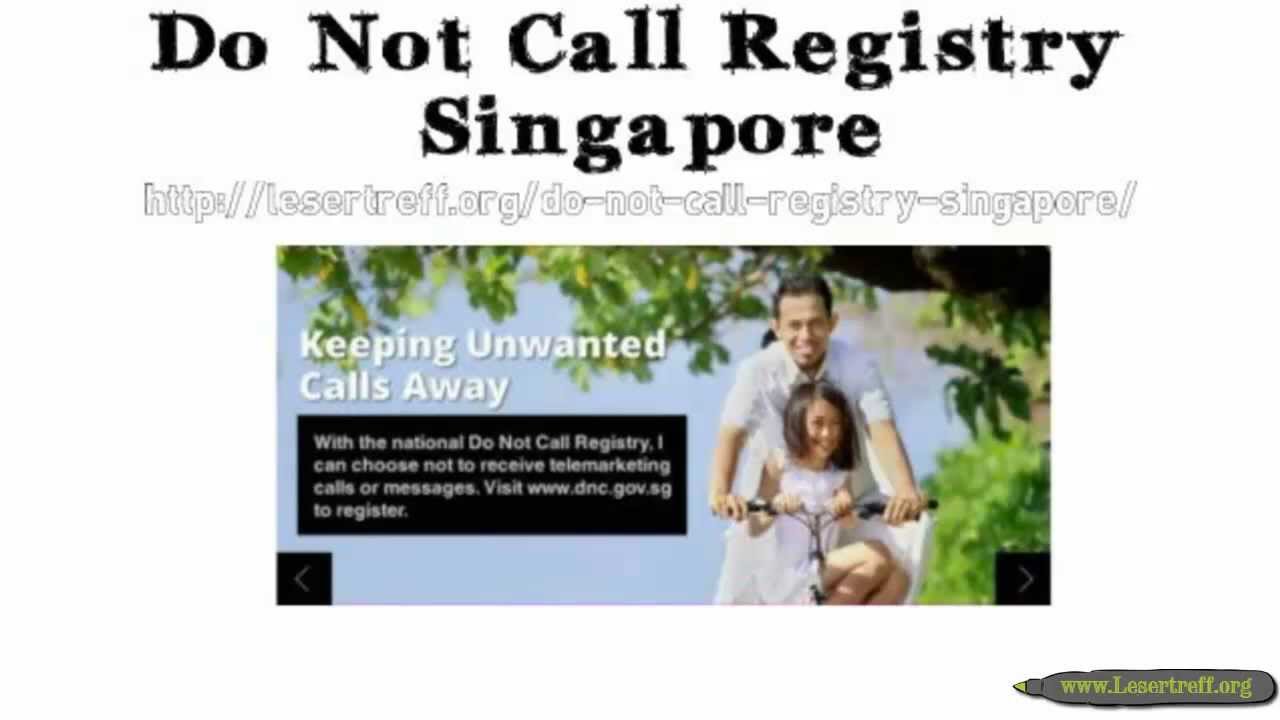 Do Not Call Registry Singapore - DNC Registration PDPC