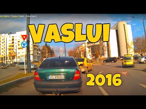 Orasul VASLUI traseu Traian - Aurocor Gara video Full HD decembrie 2016
