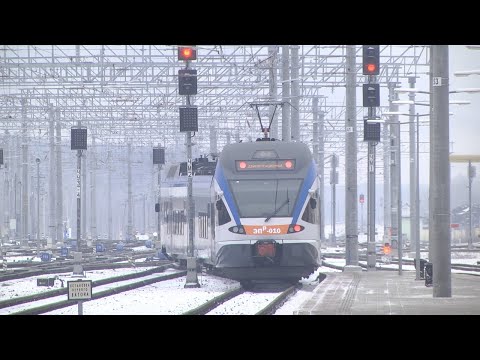 Со станции Калинковичи отправился первый электропоезд видео
