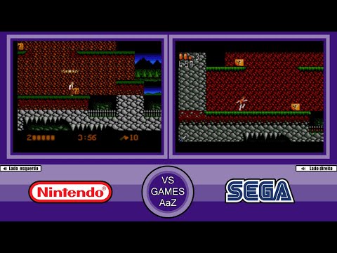 Bram Stoker's Dracula (NES Vs Master System)Side By Side Comparison Graphics.