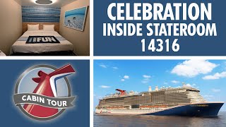 CARNIVAL CELEBRATION STATEROOM 14316 | CARNIVAL CRUISE INSIDE CABIN TOUR | THE CRUISE WORLD