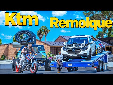 We used a trailer and an employee to loot the bandits' KTM in GTA RP