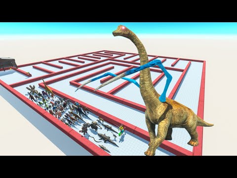 All Unit Escape From Alien Brachiosaurus - Last Survivor | Animal Revolt Battle Simulator