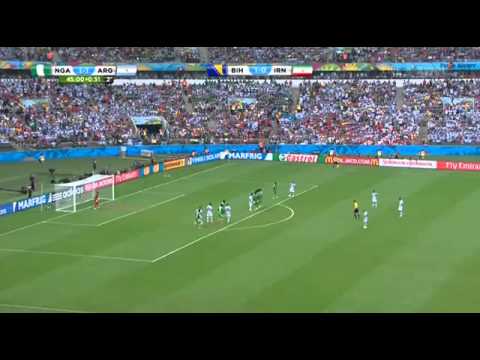 MESSI FREEKICK vs. NIGERIA // WM 2014 // Argentinia vs Nigeria [HD]