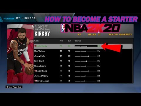 HOW TO BECOME A STARTER IN NBA 2K20 MYCAREER - EASIEST WAY TO MAKE THE STARTING LINEUP