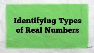 Identifying Types of Real Numbers