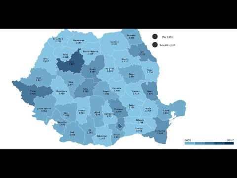 Clasamentul județelor după salariul mediu net din anul 2020 + municipiul București
