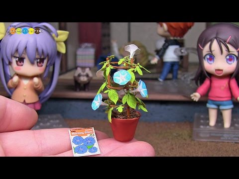 DIY Miniature Morning Glory　ミニチュア朝顔作り Video