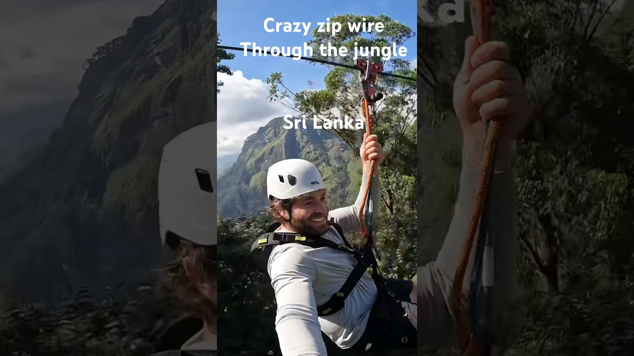 Flying ravana mega zip line in Ella Sri Lanka. #srilanka #travel #viral #zipline #explore #traveling