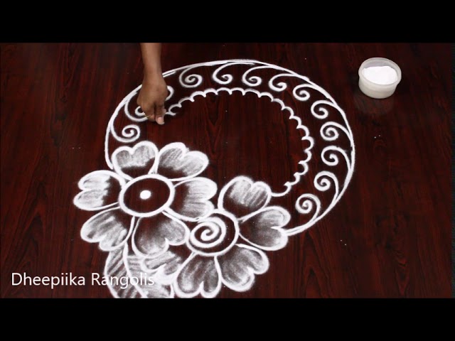 New year rangoli design by dheepiika
