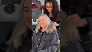 Danke für das Vertrauen!Bin gespannt was ihr dazu sagen!#greyhair #hair #balayage #blondehair