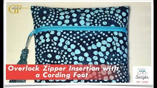 Overlock Zipper Insertion with a Cording Foot