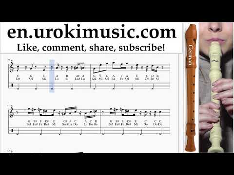 How to Play Recorder (G.) Super Mario Bros - Theme Tabs um-a-rn352