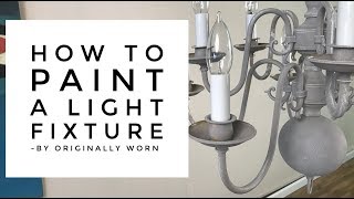 Update Old Light fixtures with Chalk Paint