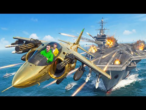 STEALING $50,000,000 ARMY JET In GTA 5 with @Crainer