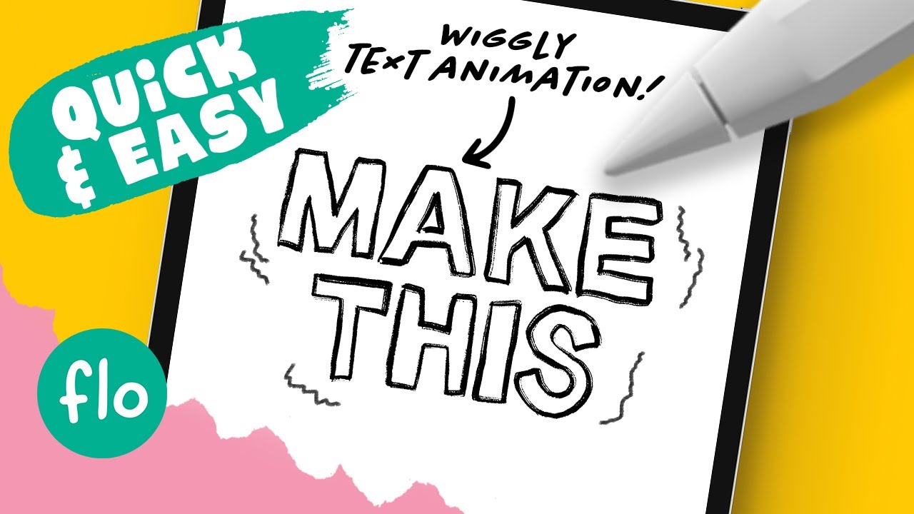 Easy Wiggly Text Animation in PROCREATE #Shorts - Quick Procreate Tutorial
