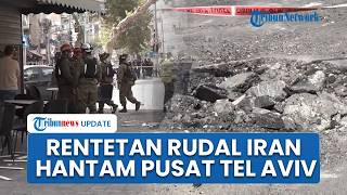 Rudal Iran Hantam Pusat Kota Tel Aviv! Pecahan Kaca hingga Puing-puing Berserakan, Kawah Terbentuk