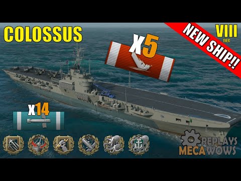 NEW SHIP! Colossus 5 Kills & 184k Damage | World of Warships Gameplay