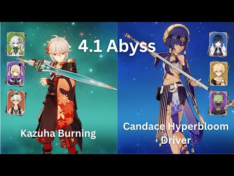 C0 Kazuha Burning & C1 Candace Hyperbloom Driver | Spiral Abyss Floor 12 - 9 stars