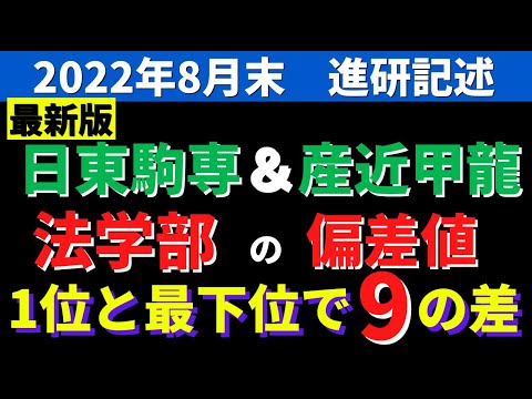 経営学科 近畿大学/東洋大学/日本大学/駒澤大学/専修大学。日東駒専と産近甲龍の法学部の偏差値【2022年8月進研】