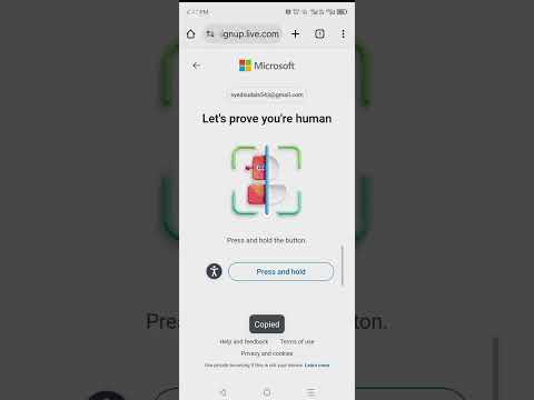 How to create Microsoft account on Mobile