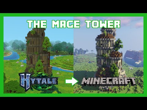 Building The Hytale Mage Tower In Minecraft (Hytale in Minecraft EP2) Minecraft 1.16.4