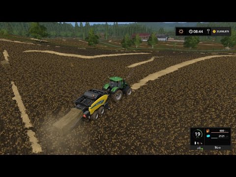 Farming simulator 17 - Baling 5.2 million liters of straw, all fields. lossberg