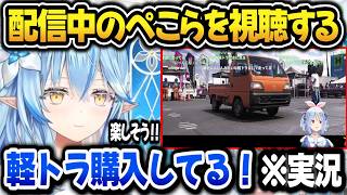 配信中のぺこらを視聴して実況するラミィｗ【ホロライブ切り抜き/雪花ラミィ/兎田ぺこら】