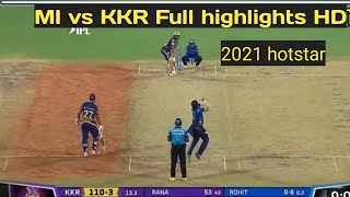 Mumbai Indians vs KKR Full Match Highlights 2021 | Ipl 2021 MI VS KKR FULL HIGHLIGHTS |