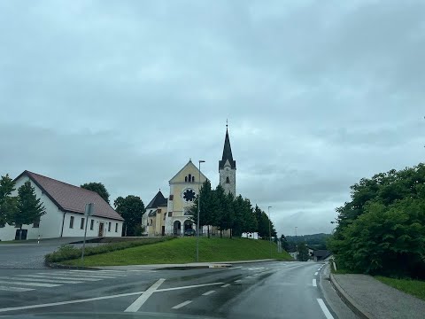 4K Driving in the rain from Austria to Slovenia
