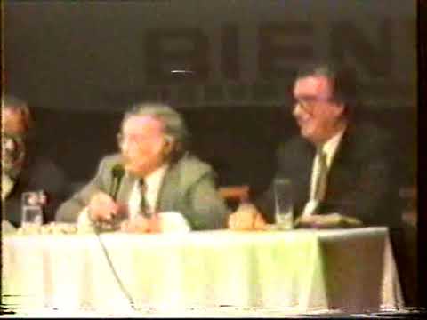 Francisco Lacueva conferencia con Samuel Pérez Millo y Horacio Alonso.