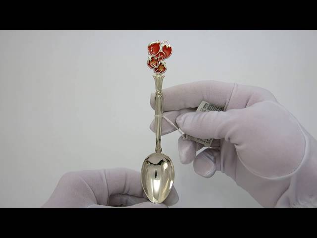 Серебряная ложка для ребёнка "Белка" 80лт Видеообзор