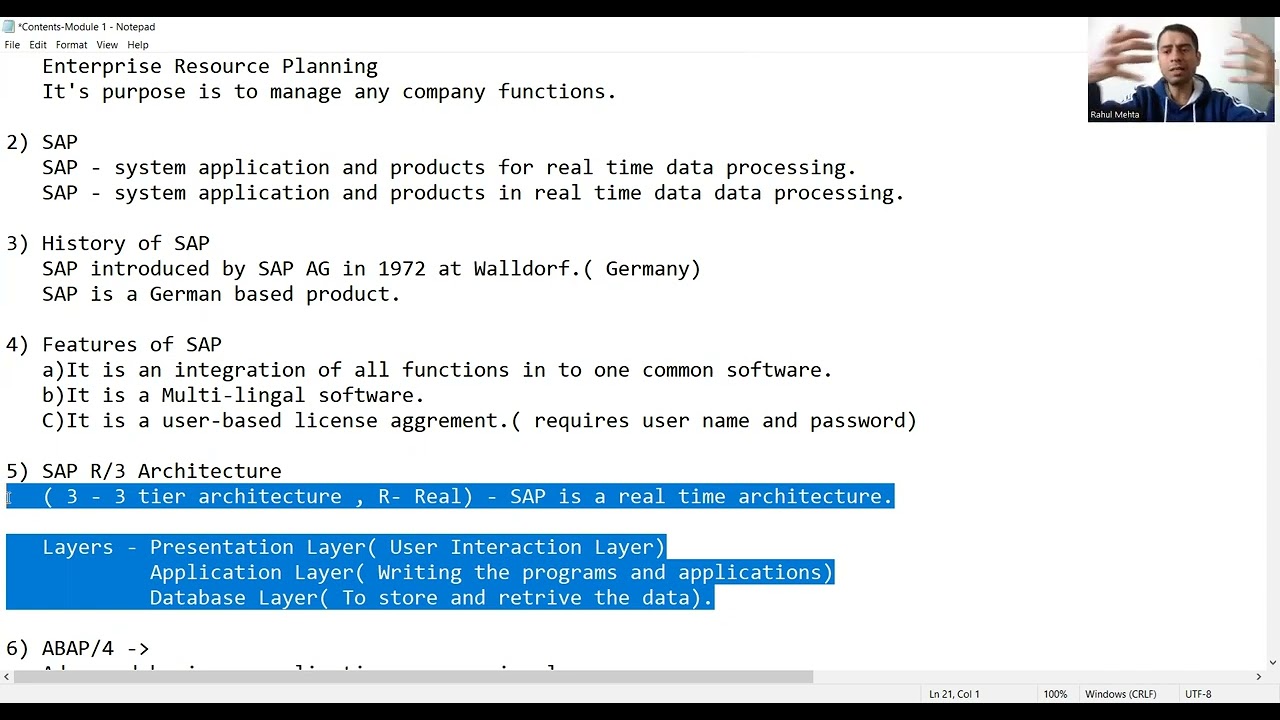 1 - Basics of SAP and ABAP - Introduction Part1
