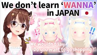 Is It True Japanese Students Don’t Learn “Wanna” in School? | Learn Japanese with Sora & FUWAMOCO