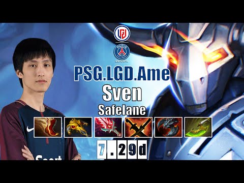 Sven Safelane | PSG.LGD.Ame | SUPER INSANE 971 GPM HARD CARRY SVEN | 7.29d Gameplay Highlights