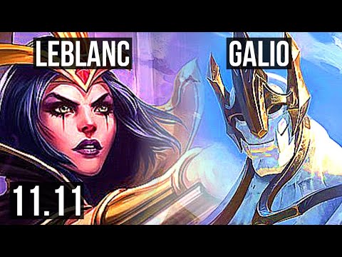 LEBLANC vs GALIO (MID) | 12/2/4, Legendary, 500+ games | EUW Diamond | v11.11
