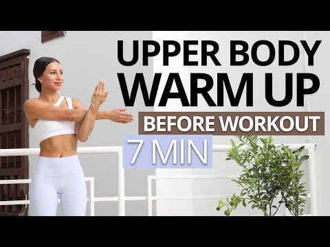 7 MIN UPPER BODY WARM UP BEFORE WORKOUT | Improve Mobility & Performance | No Equipment / Daniela