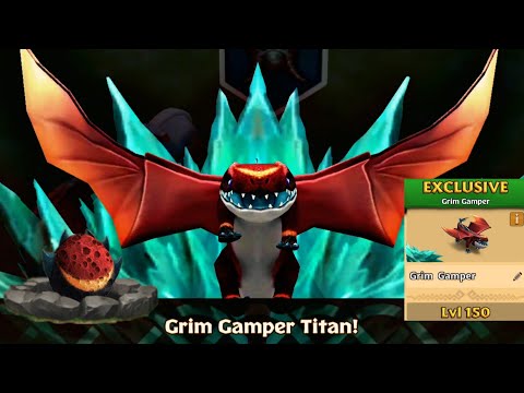 Grim Gamper Max Level 150 Titan Mode - Exclusive Alpha Shadow - Dragons:Rise of Berk
