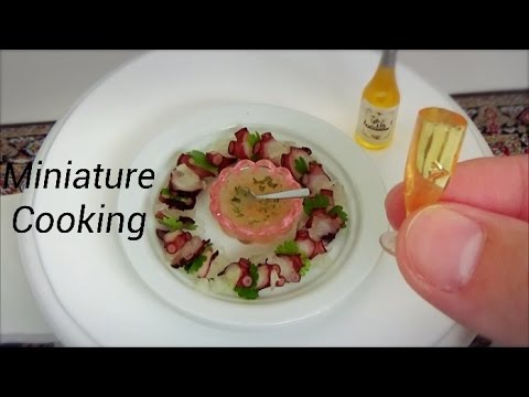 Miniature Cooking #47 ミニチュア料理 『Octopus carpaccio タコのカルパッチョ』  Piatto in miniatura Video
