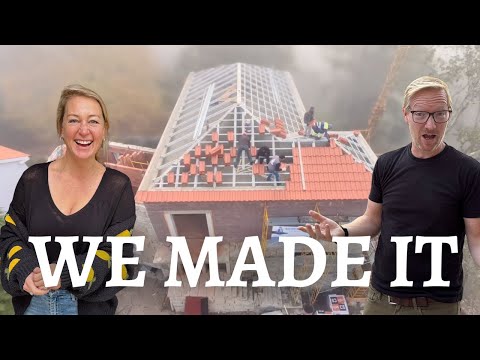 Our Biggest Milestone – The Roof is FINALLY on Our Stone House