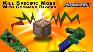 Kill specific mobs and entities with commandblocks in minecraft 1.8