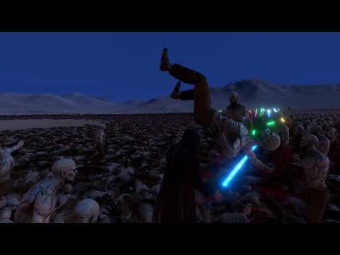300 JEDI vs 60000 ZOMBIES -  Ultimate Epic Battle Simulator