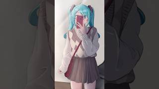 春のお出かけ自撮りミクさん #初音ミク #イラストメイキング #hatsunemiku