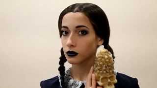 Макияж на Хэллуин- Венсди Аддамс /Wednesday Addams tutorial