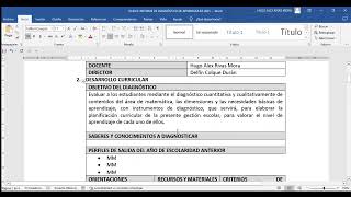 EVALUACION DIAGNOSTICA RM 587 MINEDU
