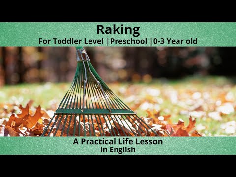 How to Rake Leaves - A Practical Life Lesson | Toddler Level
