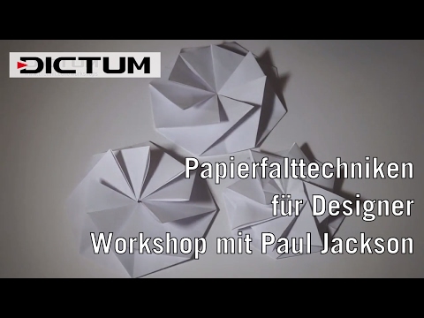 Papierfalttechniken für Designer - Workshop mit Paul Jackson - DICTUM Kursimpressionen