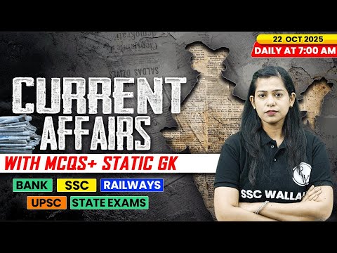 Current Affairs Today | 22 October Current Affairs 2025 | Daily Current Affairs | By Krati Mam