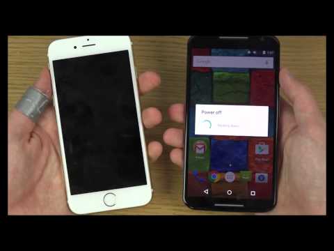 iPhone 6 iOS 8.2 vs. Moto X 2014 Android 5.0 Lollipop - Which Is Faster? (4K)